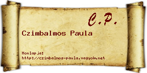 Czimbalmos Paula névjegykártya